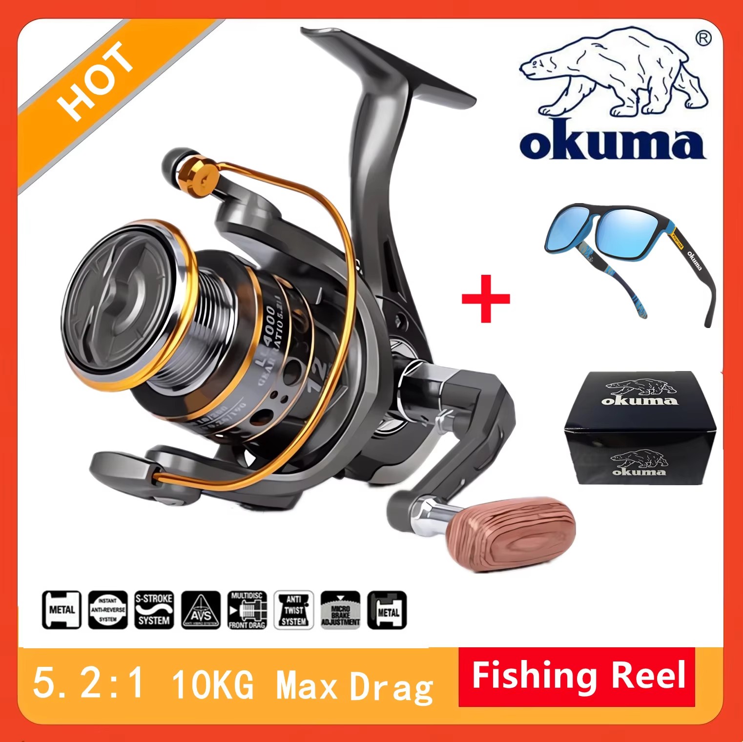 Okuma High Speed 5.2:1 Fishing - Daiwa Reel Fuego review and price