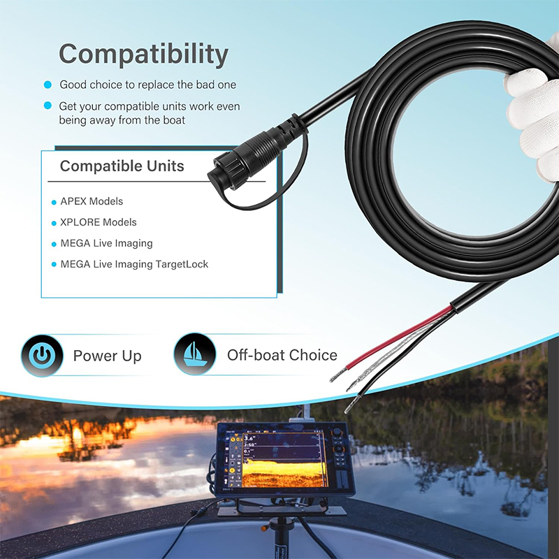 720110-1 PC13 Power Cable for  - Fish Finder Cable review and price